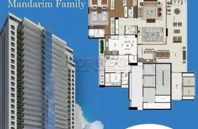 Apartamento no residencial diamante mandarim em araçatuba/sp
