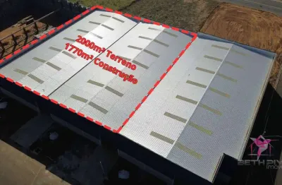 Barracão para alugar, 1770 m² por r$ 21.200,00/mês - industrial anhanguera - leme/sp