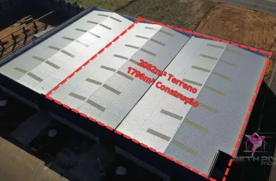 Barracão para alugar, 1796 m² por r$ 21.200,00/mês - industrial anhanguera - leme/sp