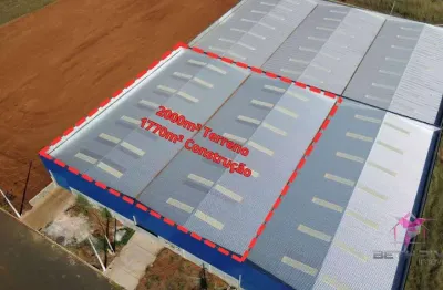 Barracão para alugar, 1700 m² por r$ 21.200/mês - industrial anhanguera - leme/sp