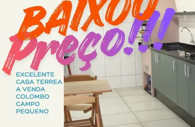 Casa com 2 dormitórios, ampla e bem localizada em colombo, bairro campo pequeno