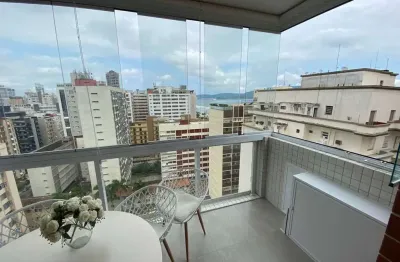 Apartamento com 1 dormitório à venda, 46 m² por r$ 899.000,00 - boqueirão - santos/sp