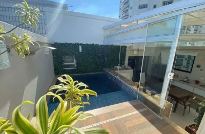 Cobertura com 3 dormitórios à venda, 277 m² por r$ 1.890.000,00 - ponta da praia - santos/sp
