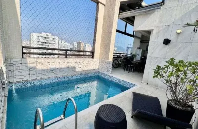 Cobertura com 3 dormitórios à venda, 190 m² por r$ 2.580.000,00 - embaré - santos/sp