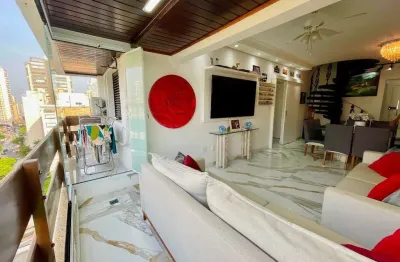 Cobertura com 3 dormitórios à venda, 223 m² por r$ 1.600.000,00 - boqueirão - santos/sp