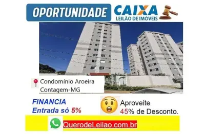 Apartamento com 2 quartos à venda na Rua Contagem, Caiapós, Contagem