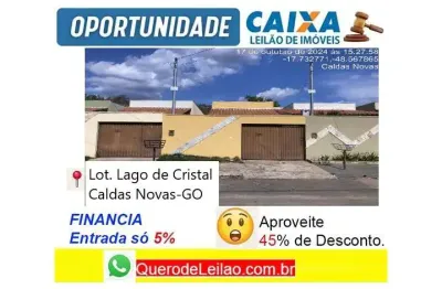 Casa com 2 quartos à venda no Residencial Lago de Cristal, Caldas Novas 