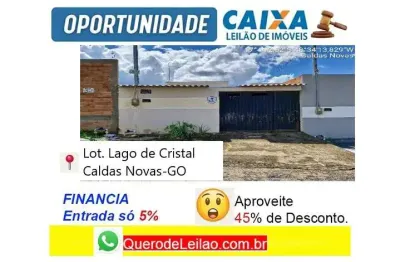 Casa com 2 quartos à venda no Residencial Lago de Cristal, Caldas Novas 