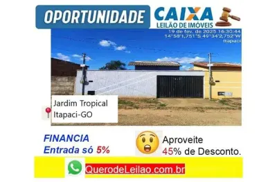 Casa com 2 quartos à venda na Rua 06, Residencial Jardim Tropical, Itapaci