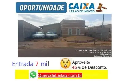 Casa com 2 quartos à venda na Rua Edmundo Faria De Freitas, Loteamento Residencial Maria da Glória, Uberaba