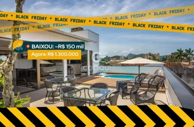 Casa com 6 quartos à venda na rua republica del paraguai, 300, brejatuba, guaratuba, 300 m2 por r$ 1.300.000