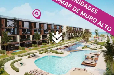Poucas unidades! cobertura privativa na praia de muro alto, a beira mar a partir de r$1.333.500,00