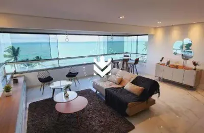 Super apartamento mobiliado (porteira fechada) 1 por andar na avenida boa viagem. preço promocional r$1.680.000,00.