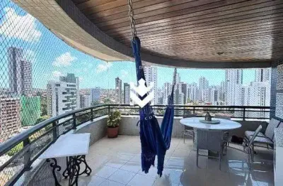 Apartamento amplo com 4 quartos e 3 vagas no poço da panela com area de lazer completa