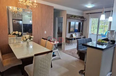 Apartamento semi mobiliado com 2 dormitórios à venda, 55 m² por r$ 310.000 - coloninha - araranguá/sc