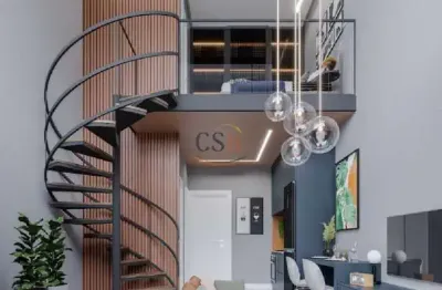 Apartamento com 1 quarto à venda na rua arthur mohr, 326, portão, curitiba, 35 m2 por r$ 483.000