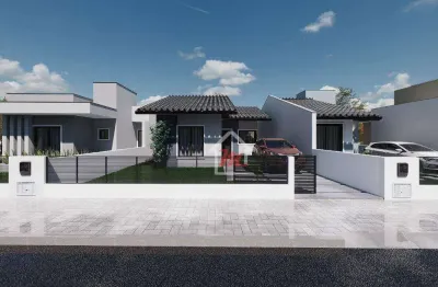 Casa térrea com 3 dormitórios, 1 vaga garagem,  à venda, 66 m² por r$ 419.900 - benedito - indaial/sc