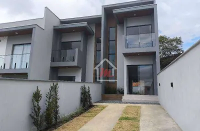 Sobrado pronto para morar, com 2 dormitórios (1 suíte),com churrasqueira,  à venda, área total 106 m² por r$ 450.000 - itoupava central - blumenau/sc