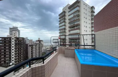 Cobertura com 3 dormitórios à venda, 140 m² por r$ 960.000,00 - vila tupi - praia grande/sp