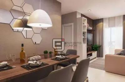 Apartamento com 2 dormitórios à venda, 60 m² por r$ 437.000,00 - boqueirão - praia grande/sp