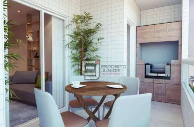 Apartamento com 2 dormitórios à venda, 66 m² por r$ 449.000,00 - mirim - praia grande/sp