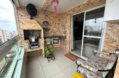 Apartamento com 3 dormitórios à venda, 105 m² por r$ 650.000,00 - vila tupi - praia grande/sp