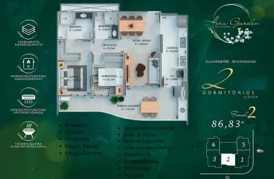 Apartamento de 1 dormitório(s) e 0 suíte(s) no bairro guilhermina, praia grande