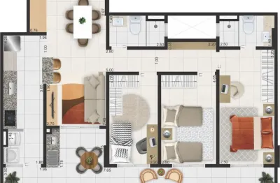 Apartamento de 1 dormitório(s) e 0 suíte(s) no bairro forte, praia grande