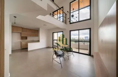 Loft com 1 dormitório para alugar, 94 m² - 2 sacadas - 2 vagas -  por r$ 5.848/mês - jardim aquarius - são josé dos campos/sp