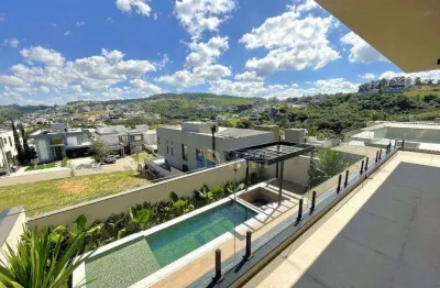 Casa térrea nova à venda com 4 suítes, piscina e área gourmet integrada no interior em condomínio fechado tipo clube no vale das águas em bragança