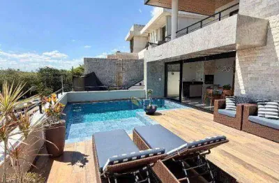 Sobrado à venda com 3 suítes, piscina, área gourmet integrada em condomínio tipo clube portal horizonte em bragança paulista / sp.