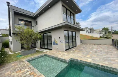 Sobrado para venda  com 4 suítes, varanda, piscina, quintal gramado em condomínio fechado tipo clube vale das águas em bragança paulista / sp.