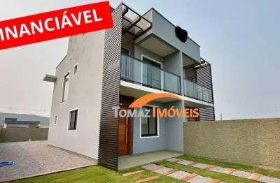 Casa com 2 quartos à venda na loteamento quinta dos guimarães, 32, povoado de nova brasília, imbituba, 83 m2 por r$ 440.000