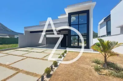Casa moderna de alto padrão – Alphaville 2, Inoã/Maricá com natureza, praia & segurança