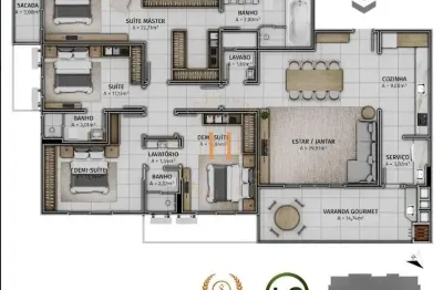 Apartamento com 4 quartos à venda na rua otávio do patrocínio medeiros, 245, nossa senhora do rosário, são josé por r$ 1.352.485
