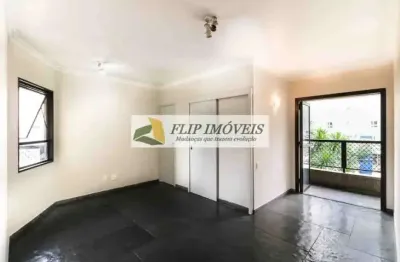 Living amplo com sacada para venda com 55 m² com 1 quarto e 1 vaga ao lado Cambuí - Campinas - SP