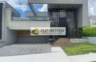 Casa de condomínio automatizada nova para venda com 243 metros quadrados com 2 quartos - valinhos sp