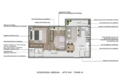 Apartamento com 2 quartos à venda na avenida avenida adão pereira de camargo, 1285, vila aeroporto, sorocaba, 43 m2 por r$ 264.000