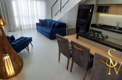 Loft com um dormitório, dois banheiros,  em estreito, florianópolis/sc