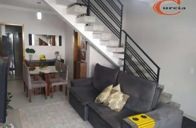 Sobrado em condomínio fechado com 3 dormitórios à venda, 101 m² por r$ 660.000 - vila rosa - são paulo/sp