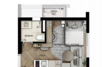 Studio com 1 dormitório à venda, 22 m² por r$ 450.000,00 - perdizes - são paulo/sp