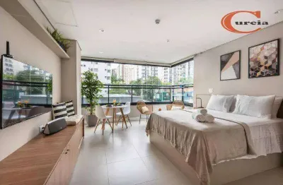 Studio com 1 dormitório à venda, 34 m² por r$ 612.000,00 - moema - são paulo/sp