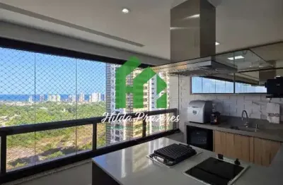 Apartamento de luxo em patamares: 4 quartos, 4 suítes, 2 salas, 5 banheiros, 3 vagas de garagem - salvador-ba - 225m².