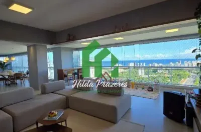 Cobertura de luxo à venda em salvador-ba, patamares: 4 quartos, 4 suítes, 3 salas, 3 vagas, 377m² de pura sofisticação!