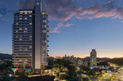 Apartamento com 1 dormitório à venda, 27 m² por r$ 340.000,00 - velha - blumenau/sc