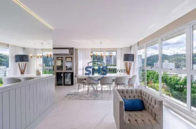 Apartamento com 3 dormitórios à venda, 199 m² por r$ 2.590.000,00 - bom retiro - blumenau/sc
