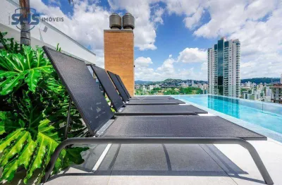 Apartamento com 1 dormitório para alugar, 35 m² por r$ 3.030,00/mês - victor konder - blumenau/sc