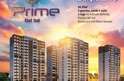 Apartamento 43,29m² | 2 quartos, sendo 1 suíte | 2 wcs | varanda