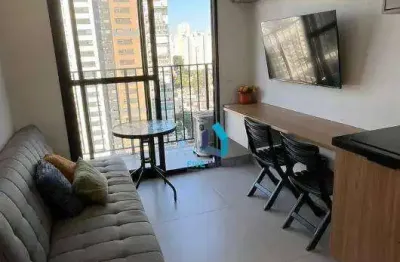Apartamento com 1 dormitório à venda, 27 m² por r$ 425.000,00 - campo belo - são paulo/sp