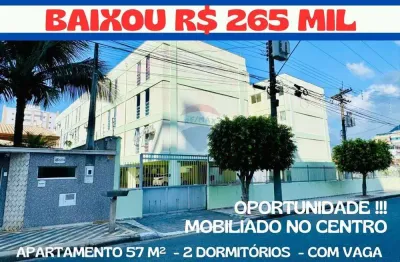 Apartamento no centro de peruíbe – 2 dorms, 2 banheiros,  1 vaga e lazer
